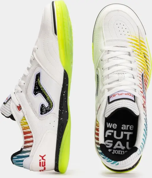 Футзалки (бампи) Joma TOP FLEX біло-блакитно-червоно-жовті TOPW2576IN