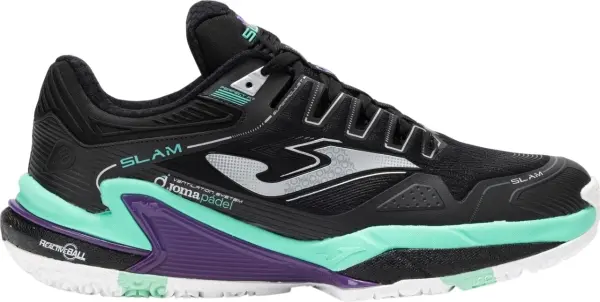 Кросівки тенісні Joma SLAM чорно-бірюзово-фіолетові TSLAMS2501OM