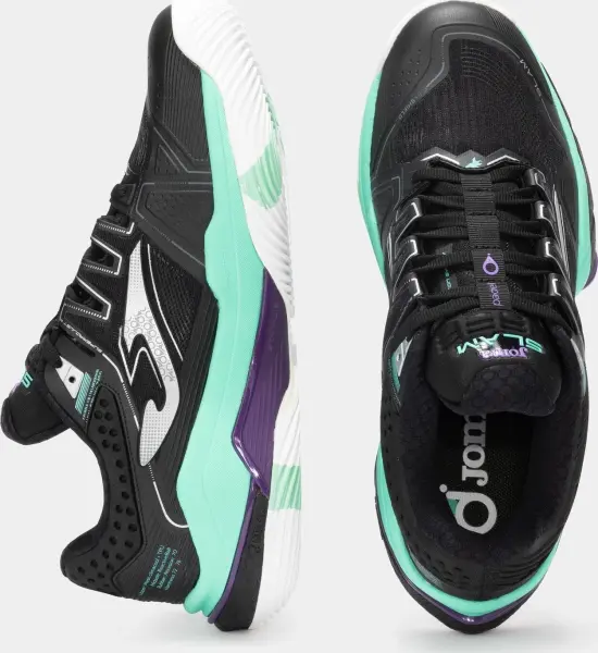 Кросівки тенісні Joma SLAM чорно-бірюзово-фіолетові TSLAMS2501OM