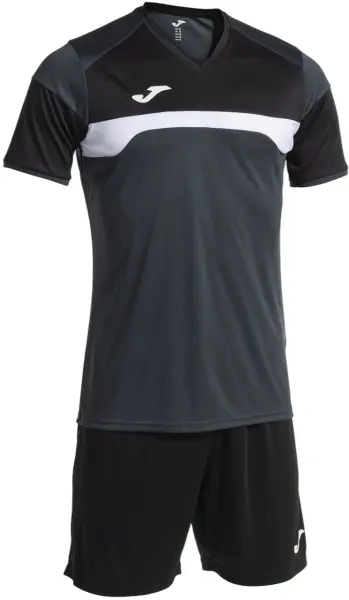 Комплект футбольної форми Joma DANUBIO III темно-сіро-чорний 103732.151