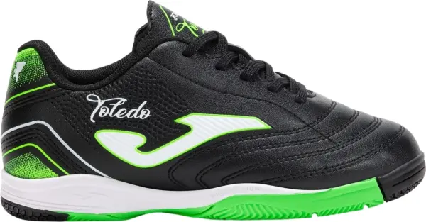 Футзалки (бампы) детские Joma TOLEDO черно-салатовые TOJW2501IN