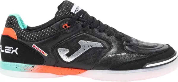 Футзалки (бампи) Joma TOP FLEX чорно-бірюзово-помаранчеві TOPW2501IN
