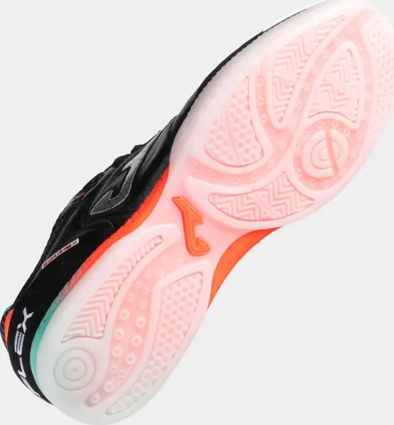 Футзалки (бампи) Joma TOP FLEX чорно-бірюзово-помаранчеві TOPW2501IN
