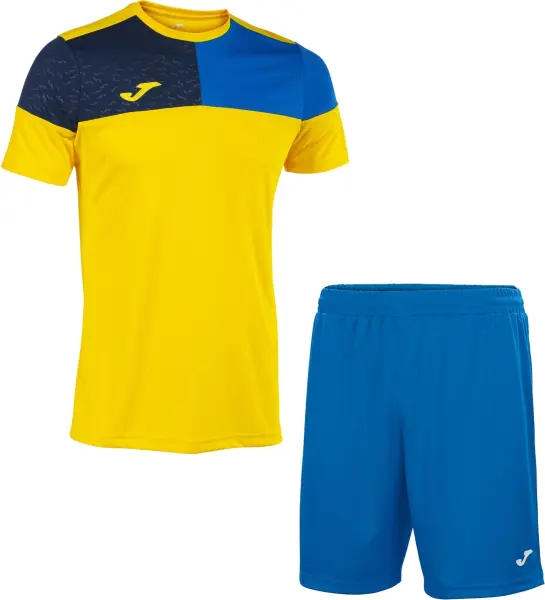 Комплект футбольної форми Joma CREW V жовто-синьо-темно-синій 103084.907_100053.700