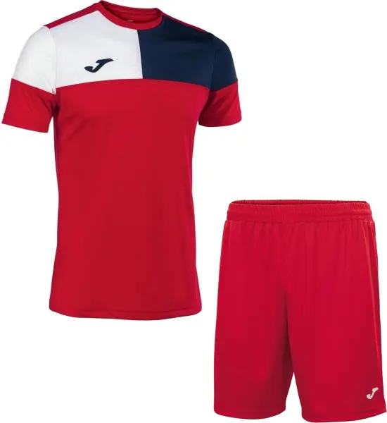 Комплект футбольної форми Joma CREW V червоно-темно-синьо-білий 103084.603_100053.600