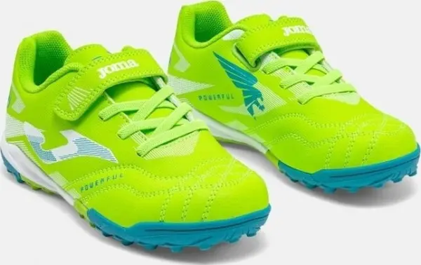 Сороконожки (шиповки) детские Joma POWERFULL салатово-бирюзовые POJS2615TFV