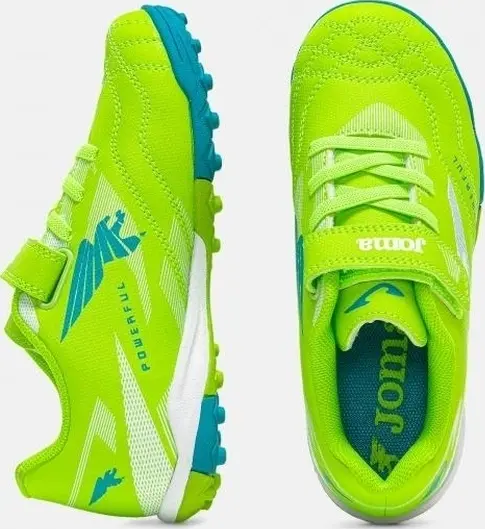 Сороконожки (шиповки) детские Joma POWERFULL салатово-бирюзовые POJS2615TFV