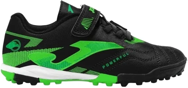 Сороконожки (шиповки) детские Joma POWERFULL черно-зеленые POJS2601TFV