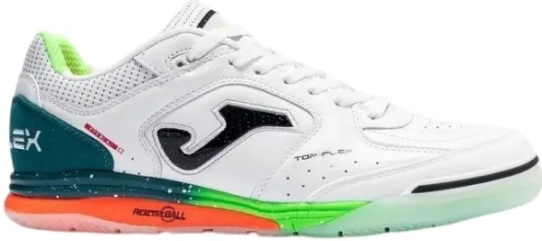 Футзалки (бампы) Joma TOP FLEX REBOUND бело-зелено-оранжевые TORS2632IN