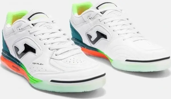 Футзалки (бампы) Joma TOP FLEX REBOUND бело-зелено-оранжевые TORS2632IN