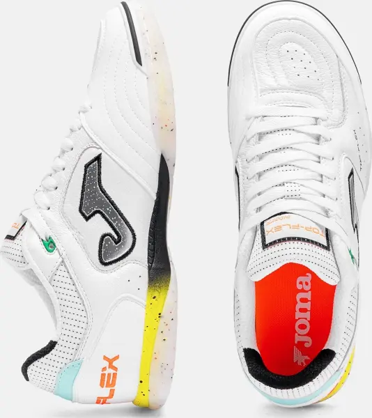 Футзалки (бампы) Joma TOP FLEX бело-желто-оранжево-голубые TOPS2602IN