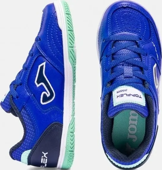 Футзалки (бампи) дитячі Joma TOP FLEX темно-синьо-бірюзові TPJS2604IN