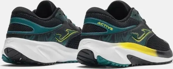 Кросівки бігові Joma ACTIVE чорно-темно-зелено-жовті RACTIS2601