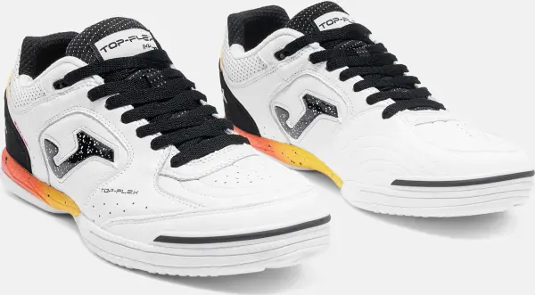 Футзалки (бампи) Joma TOP FLEX біло-чорно-жовто-помаранчеві TOPS2632IN