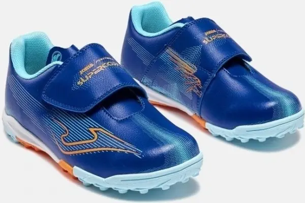 Сороконожки (шиповки) детские Joma SUPERCOPA сине-голубо-оранжевые SUJS2604TFV