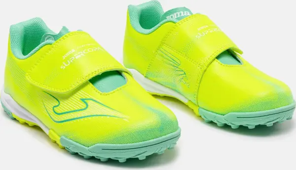 Сороконожки (шиповки) детские Joma SUPERCOPA лимонно-бирюзовые SCJW2609TFV