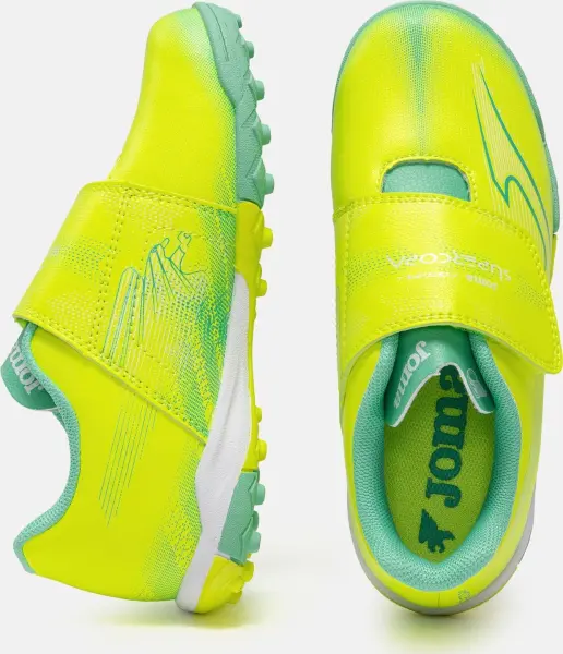Сороконожки (шиповки) детские Joma SUPERCOPA лимонно-бирюзовые SCJW2609TFV