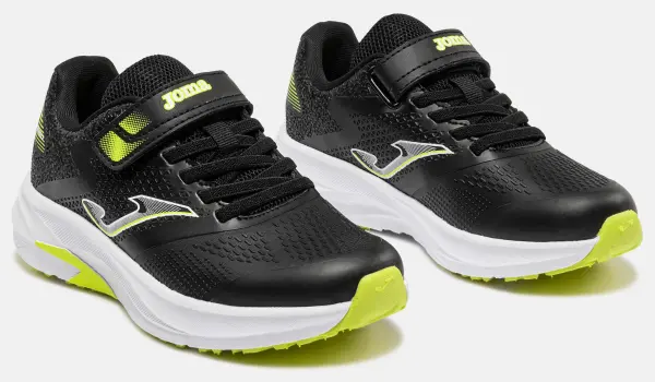 Кроссовки беговые детские Joma SPEED черно-салатовые JSPEEW2601V