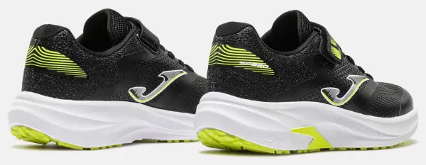 Кроссовки беговые детские Joma SPEED черно-салатовые JSPEEW2601V