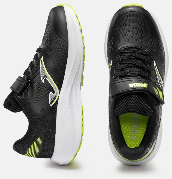 Кроссовки беговые детские Joma SPEED черно-салатовые JSPEEW2601V