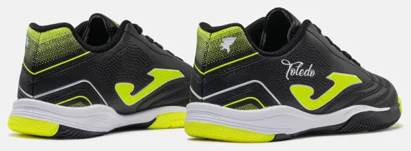 Футзалки детские Joma TOLEDO черно-салатовые TOJW2601IN