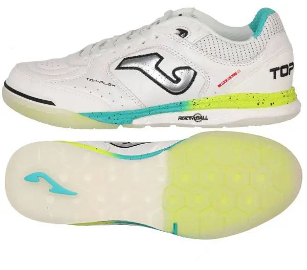 Футзалки Joma TOP FLEX REBOUND бело-бирюзовые TORW2602IN