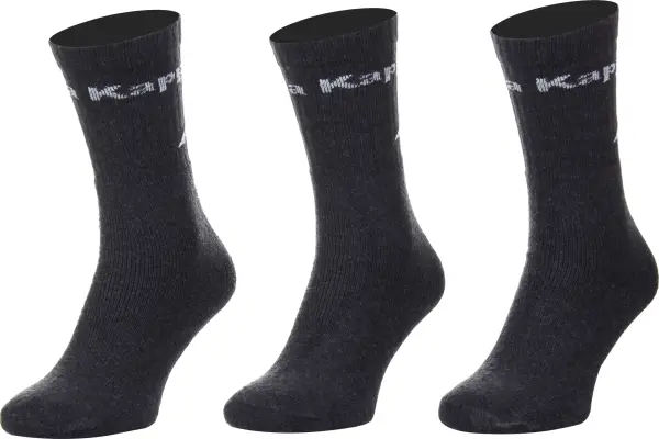 Шкарпетки Kappa SOCKS LOGO SABOYA 3PACK темно-сірі (3 пари) 304MT00-906