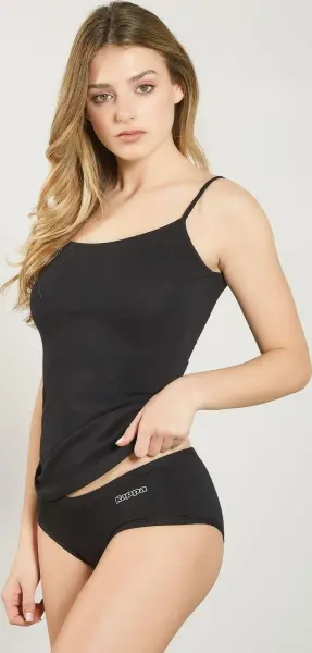 Майка жіноча Kappa CANOTTA SPALLA STRETTA чорна K2301 Nero