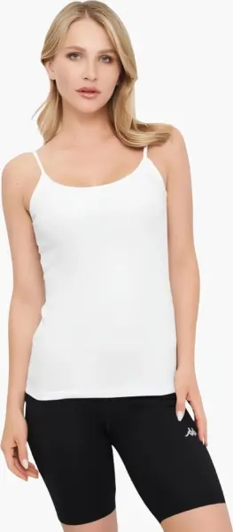 Майка жіноча Kappa TOP LISCIO SPALLA STRETTA біла K2306 Bianco