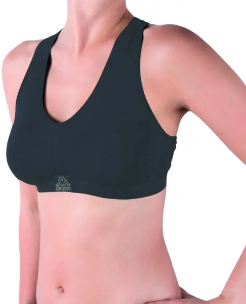 Топ жіночий Kappa REGGISENO SPORTY C/ETICHETTA LOGO антрацитовий K2160 Antracite
