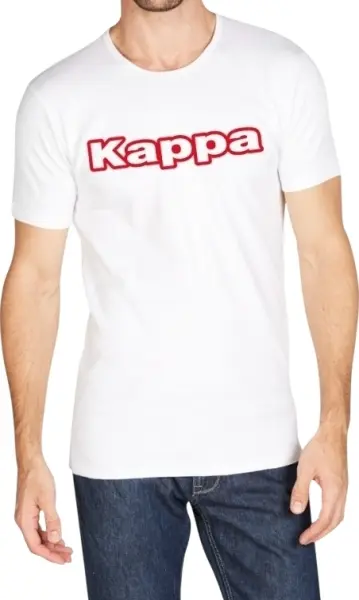 Футболка Kappa T-SHIRT MEZZA MANICA GIROCOLLO CON STAMPA LOGO PET біла K1335 Bianco
