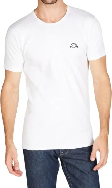 Футболка Kappa T-SHIRT MEZZA MANICA GIROCOLLO біла K1304 Bianco