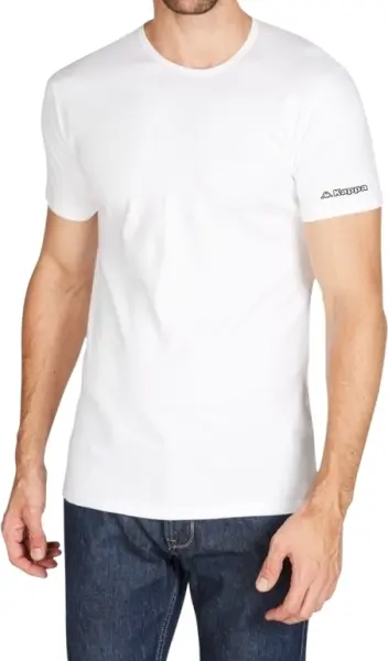 Футболка Kappa T-SHIRT MEZZA MANICA GIROCOLLO біла K1305 Bianco