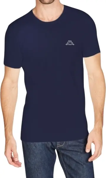 Футболка Kappa T-SHIRT MEZZA MANICA GIROCOLLO темно-синя K1304 BluNavy