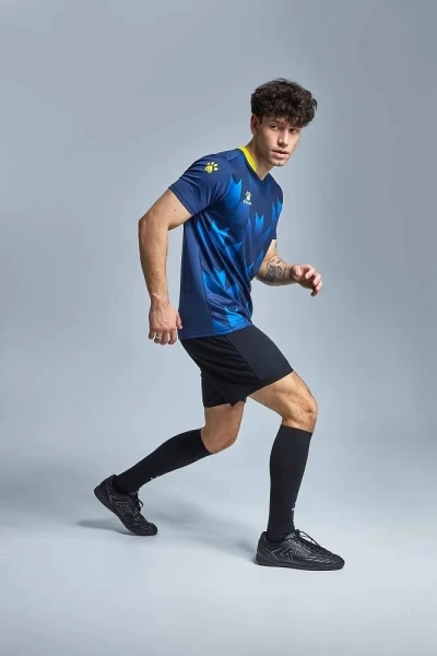 Комплект футбольної форми дитячий Kelme BURGOS темно-синьо-жовтий 8251ZB3003.9416