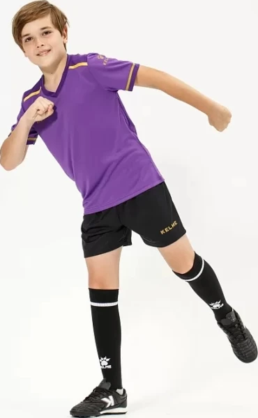 Комплект футбольной формы детский Kelme SEGOVIA фиолетово-черный 8351ZB3158.9510