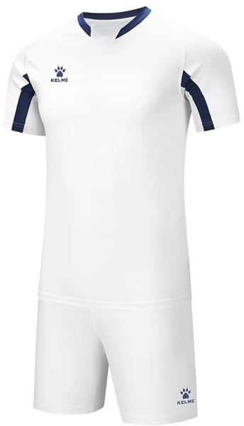 Комплект футбольной формы Kelme LEON бело-темно-синий 7351ZB1129.9112