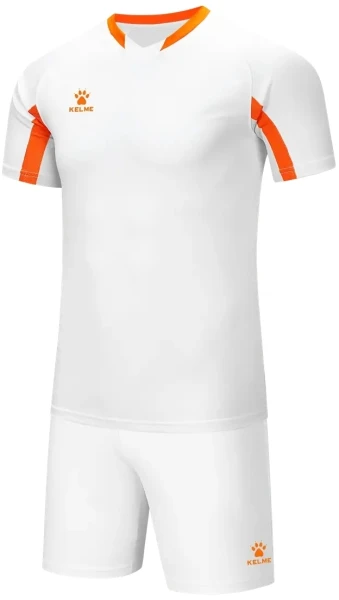 Комплект футбольной формы Kelme LEON бело-оранжевый 7351ZB1129.9139