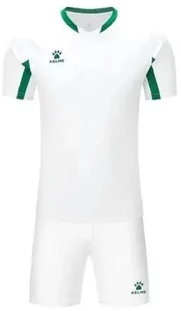 Комплект футбольної форми дитячий Kelme LEON біло-зелений 7351ZB3130.9105
