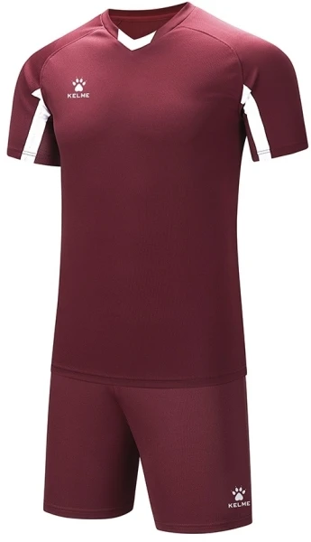 Комплект футбольної форми дитячий Kelme LEON бордово-білий 7351ZB3130.9691