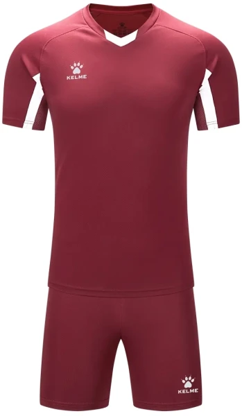 Комплект футбольної форми дитячий Kelme LEON бордово-білий 7351ZB3130.9691