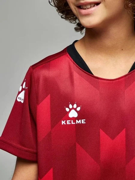 Комплект футбольной формы детский Kelme BURGOS красный 8251ZB3003.9603