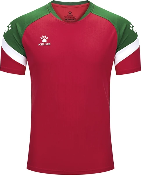 Футболка Kelme BRAVO червоно-зелена 7351TX1092.6013