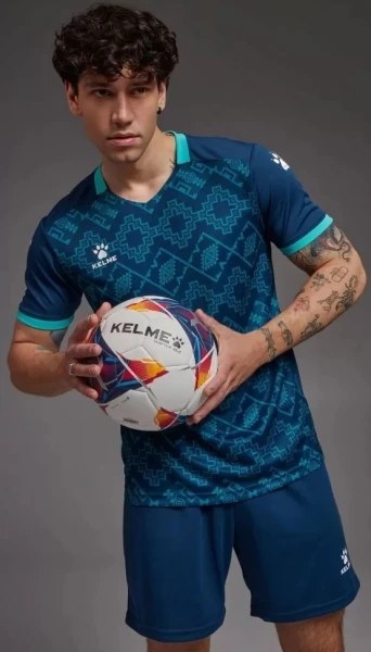 Комплект футбольної форми Kelme ARGO темно-синьо-бірюзовий 8151ZB1006.4021