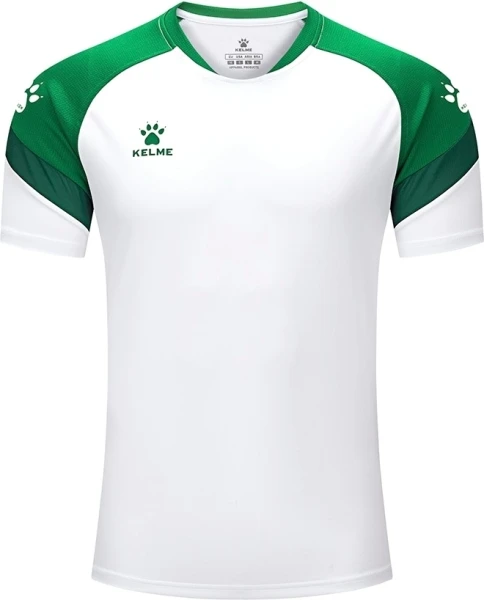 Футболка Kelme BRAVO бело-зеленая 7351TX1092.9105