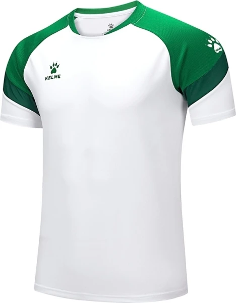 Футболка Kelme BRAVO бело-зеленая 7351TX1092.9105