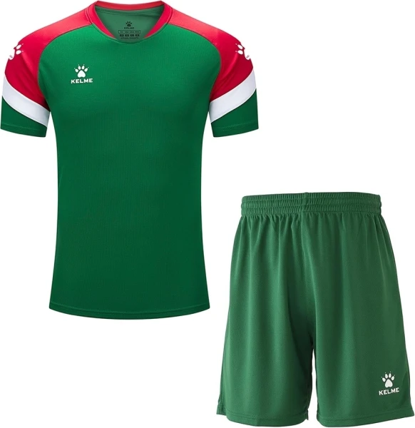Комплект футбольної форми Kelme BRAVO зелено-червоний 7351TX1092.9313_8351ZB1143.9311
