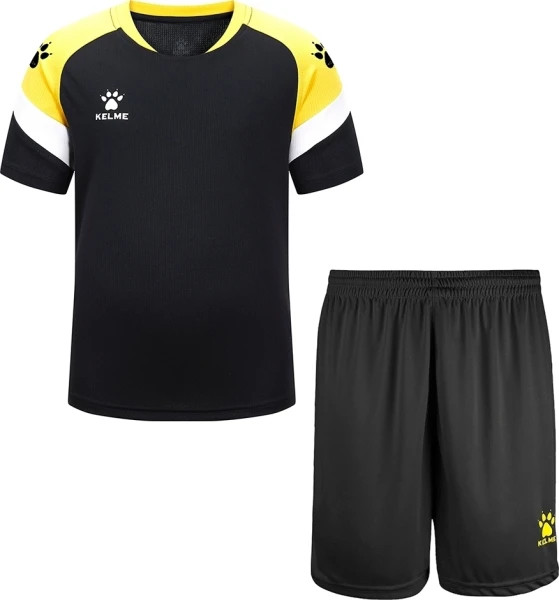 Комплект футбольної форми дитячий Kelme BRAVO чорно-жовтий 7351TX3093.9005_7351ZB3255.9005