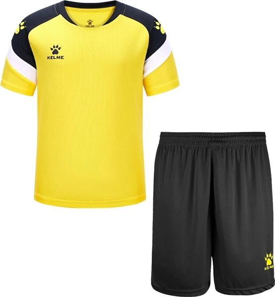 Комплект футбольной формы детский Kelme BRAVO желто-черный 7351TX3093.9712_7351ZB3255.9005