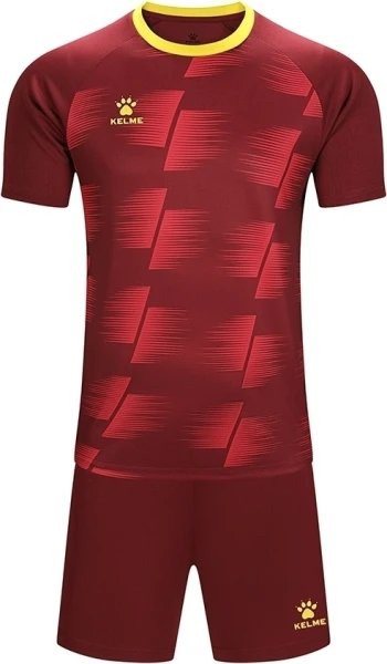 Комплект футбольної форми Kelme BRAGA бордово-жовтий 8351ZB1085.9603